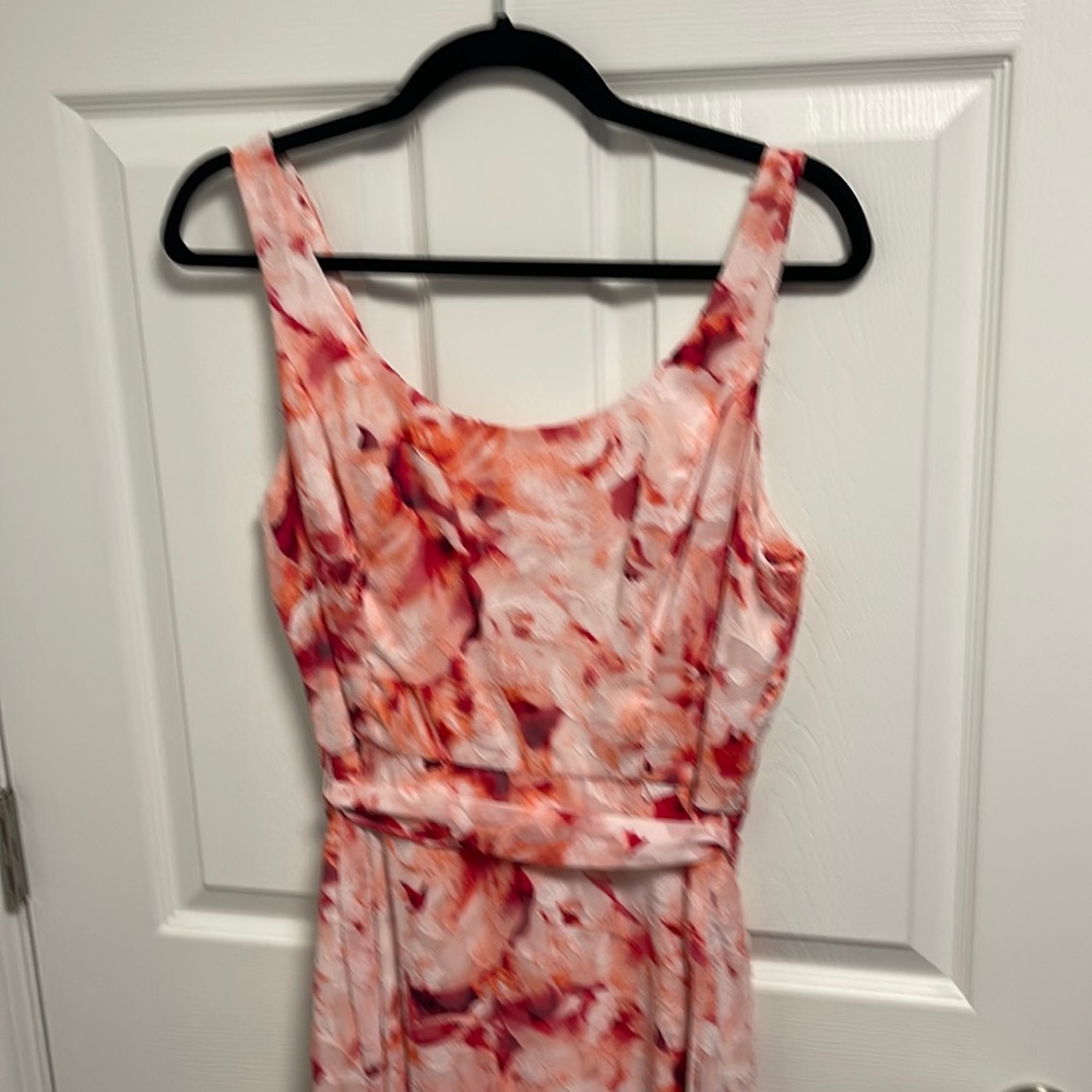 Floral Dress with Pockets and Removable Belt